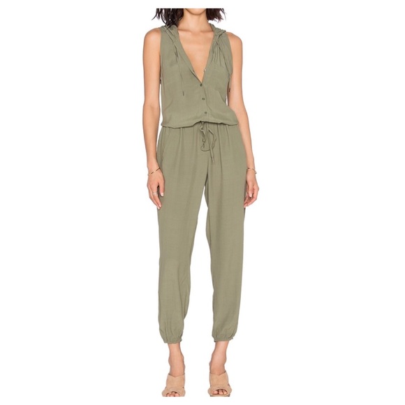 JOIE (SOFT) - Biltmore B Jumpsuit in Deep Lichen Green - L - Picture 2 of 16